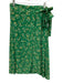 Faithful The Brand Size 2 Green, Yellow & Brown Viscose & Rayon Wrap Midi Skirt Green, Yellow & Brown / 2