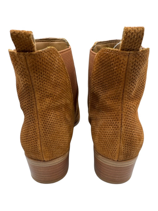 Marc Fisher Shoe Size 6 Brown Suede Wood Block Heel Textured Pointed Toe Booties Brown / 6