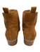 Marc Fisher Shoe Size 6 Brown Suede Wood Block Heel Textured Pointed Toe Booties Brown / 6