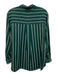 Madewell Size XS Green, White & Black Viscose Blend Striped Button Front Top Green, White & Black / XS
