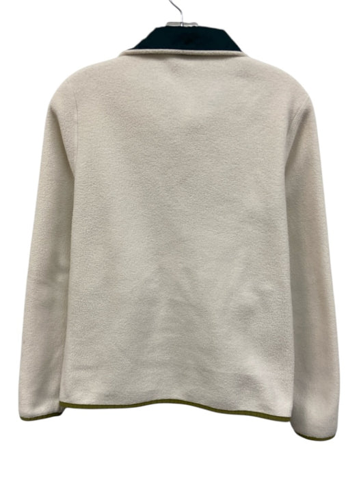 Cotopaxi Ivory & Multi Polyester Zip Front Color Block Pockets Mock Neck Jacket Ivory & Multi