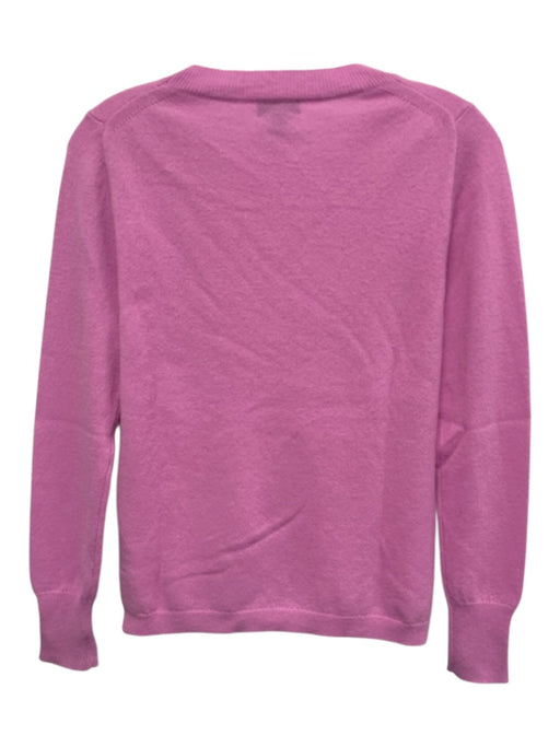 J Crew Size XS Pink Cashmere Crew Neck Ribbed Cuffs & Collar Sweater Pink / XS