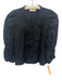 Nation Size XS Black Prima Cotton V Neck Puff Sleeve Button Front Top Black / XS