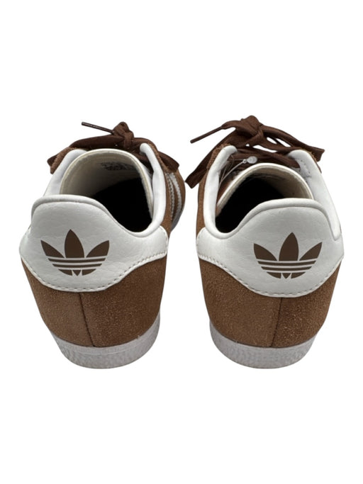 Adidas Shoe Size 4 Brown & White Synthetic Lace Up Shoes Brown & White / 4