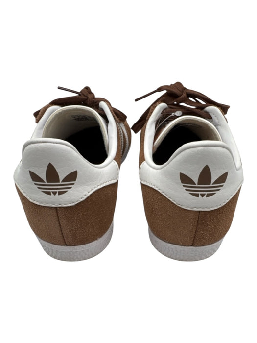 Adidas Shoe Size 4 Brown & White Synthetic Lace Up Shoes Brown & White / 4