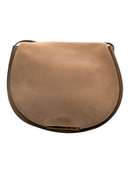 Cuyana Blush Pink Leather goldtone hardware Suede Detail Crossbody Bag Blush Pink