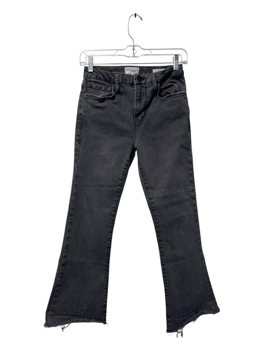 Frame Size 26 Washed Out Black Cotton Blend 5 Pocket zip fly Mid Rise Jeans Washed Out Black / 26