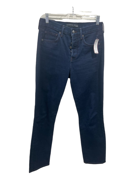 Veronica Beard Jeans Size 26/2 Dark Wash Cotton Denim Button Fly High Rise Jeans Dark Wash / 26/2