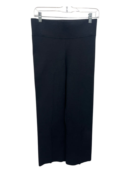 J. Crew Size M Black Missing Fabric Tag Knit Elastic Waist Pintuck Pants Black / M