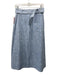 Hunter Bell Size 2 Light Blue Cotton & Linen Denim Patch Pocket Midi Skirt Light Blue / 2