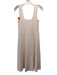 Vince Size M Baby Pink Cotton Blend Ribbed Sleeveless Raw Hem Knee length Dress Baby Pink / M