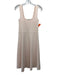 Vince Size M Baby Pink Cotton Blend Ribbed Sleeveless Raw Hem Knee length Dress Baby Pink / M