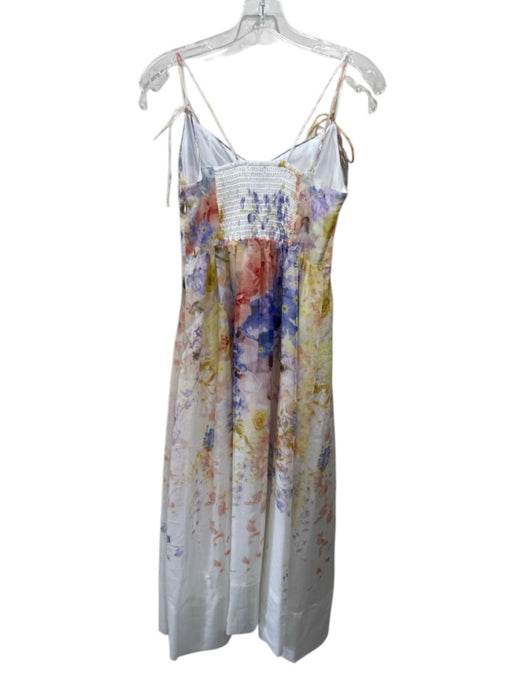 En Saison Size S White & Multi Lyocell Floral Spaghetti Strap Smocked Back Dress White & Multi / S