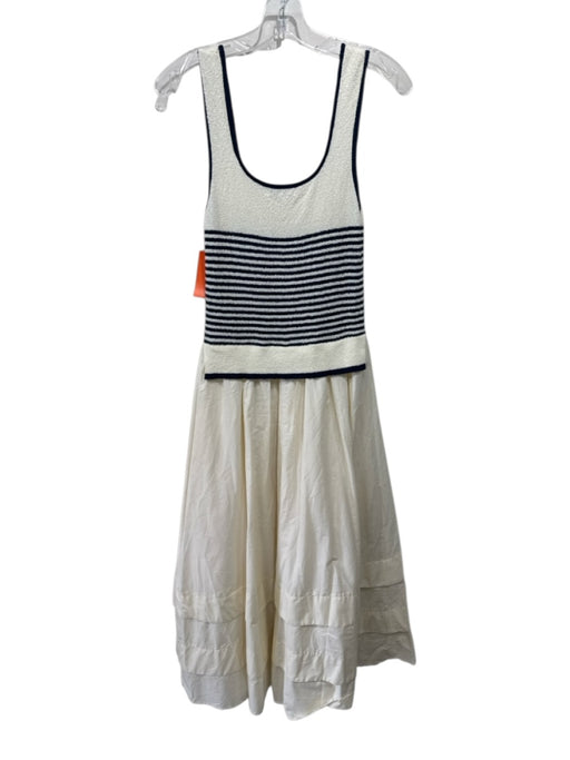 Moon River Size S Navy blue & Cream Viscose Blend Striped Sleeveless Dress Navy blue & Cream / S