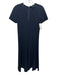 Derek Lam Size 2 Black Viscose Short Sleeve Back Zip Dress Black / 2