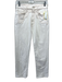 Mother Superior Size 27 White Cotton Western Stitching High Rise Zip Fly Jeans White / 27