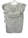 Veronica Beard Size 2 White Cotton Ruffle Cap Sleeve Swiss Dot Keyhole Back Top White / 2