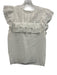 Veronica Beard Size 2 White Cotton Ruffle Cap Sleeve Swiss Dot Keyhole Back Top White / 2