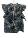 Ulla Johnson Size 4 Teal & Multi Cotton Abstract Print Ruffle Cap Sleeve Top Teal & Multi / 4