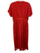 Mara Hoffman Size S Red Cotton Short Cuff Sleeve Wrap Tie Waist Pocketed Dress Red / S