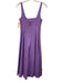Staud Size 2 Purple Cotton Blend Sleeveless Paneled Square Neck Back Zip Dress Purple / 2