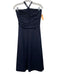 Veronica Beard Size 4 Midnight blue Cotton Blend Braided Strap Tie Waist Dress Midnight blue / 4