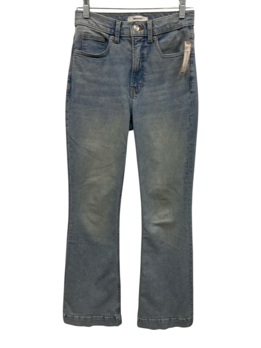 Spanx Size 6 Light Wash No Fabric Tag Denim Stretch Button & Zip Fly Flare Jeans Light Wash / 6