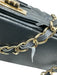 Valentino by Mario Valentino Gray Blue Leather Quilted Flap Chain Strap Bag Gray Blue