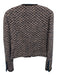 Elie Tahari Size Small Blue & Brown Wool Blend Long semi sheer sleeves Jacket Blue & Brown / Small