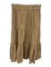 Brochu Walker Size Small Khaki Beige Polyester Blend Elastic Waist Tiered Skirt Khaki Beige / Small