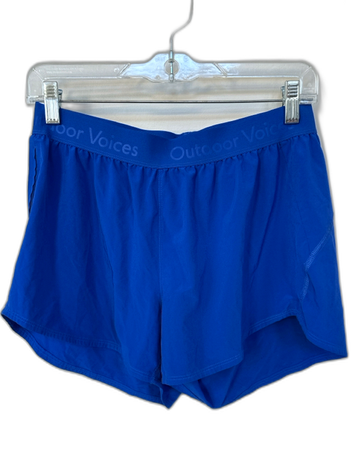 Outdoor Voices Size M Electric Blue Recycled Polyester Blend Waist Band Shorts Electric Blue / M