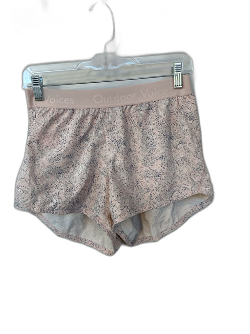Outdoor Voices Size M Peach & Gray Print Recycled Polyester Blend Shorts Peach & Gray Print / M