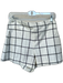 Alice & Olivia Size 8 White & Gray Polyester Back Zip Grid Shorts White & Gray / 8