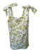 Alice & Olivia jeans Size 8 Yellow & Green Cotton Blend Tie Straps Flowers Dress Yellow & Green / 8