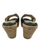 Jimmy Choo Shoe Size 41 Black & Beige Leather & Raffia Wedge Platform Sandals Black & Beige / 41