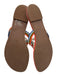 Tory Burch Shoe Size Est 7.5 White & Multi Leather Strappy Logo Sandals White & Multi / Est 7.5