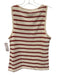 MNG Size S White & Red Polyester & Cotton Sleeveless Tank Striped Pants Set White & Red / S