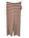 MNG Size S White & Red Polyester & Cotton Sleeveless Tank Striped Pants Set White & Red / S