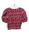 Cleobella Size S Red & Purple Cotton Smocked Flowers V Neck Top Red & Purple / S