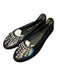 Tory Burch Shoe Size 10 Black Goat Leather Crystal Solid Slip On Ballet Shoes Black / 10
