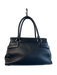Salvatore Ferragamo Black Leather silver tone hardware Gancini Flap Satchel Bag Black