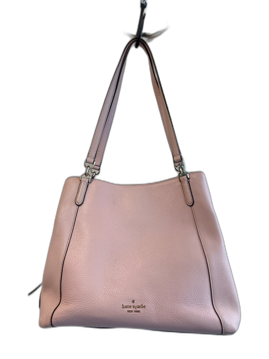 Kate Spade Pink Pebbled Leather silver tone hardware Solid shoulder bag Bag Pink