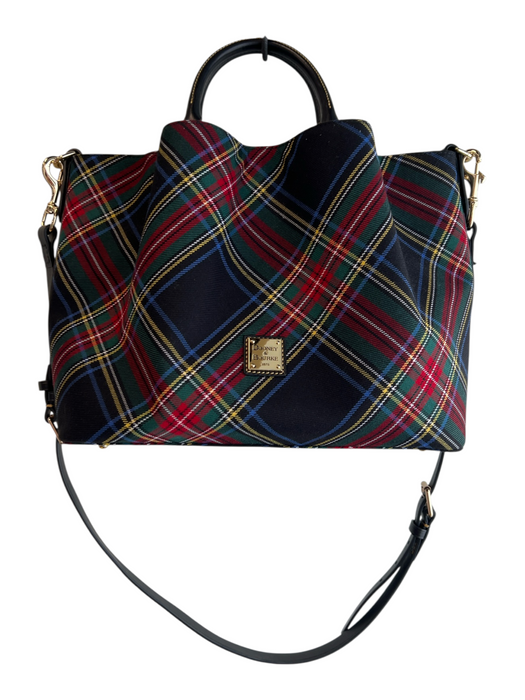 Dooney & Bourke Red & green Canvas Gold hardware Plaid Inside & Out Pockets Bag Red & green / L