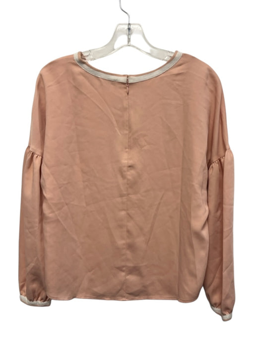 Marie Oliver Size M Light Pink & White Long puff sleeve Stripe Detail Top Light Pink & White / M