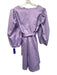 LaRoque Size M Lilac Purple Polyester Surplice Balloon Sleeve Above Knee Dress Lilac Purple / M