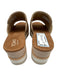 Toms Shoe Size 11 Tan Synthetic Platform Slip On gold accent Open Toe Sandals Tan / 11