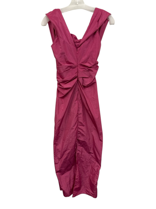 Staud Size 2 Pink Polyester Off Shoulder Rouched Back Slit Gown Pink / 2
