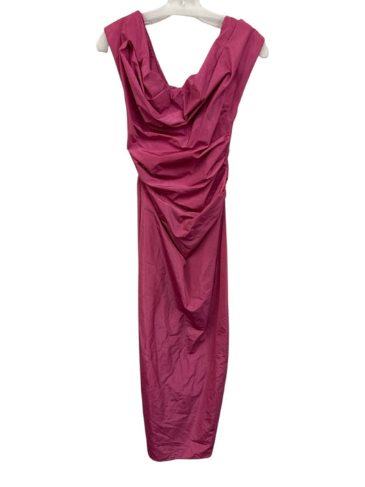 Staud Size 2 Pink Polyester Off Shoulder Rouched Back Slit Gown Pink / 2