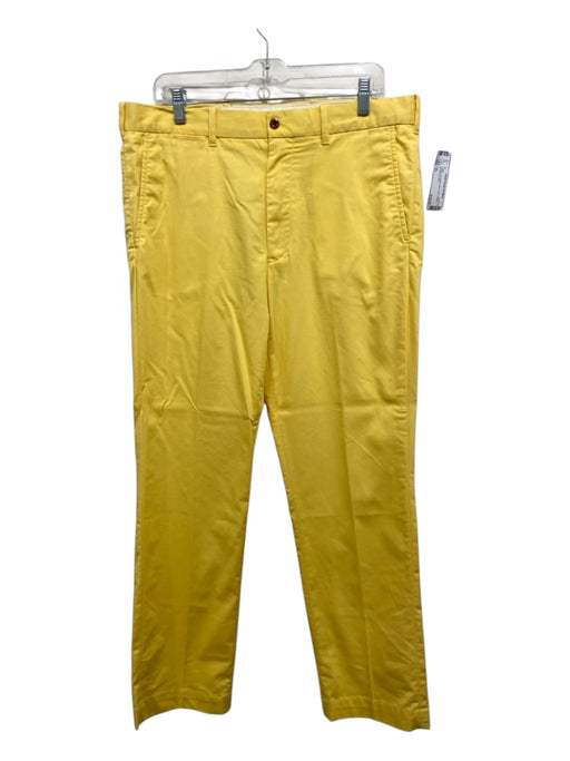 Polo Size 33 Yellow Cotton Blend Solid Khakis Men's Pants Yellow / 33