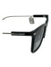 Prada Black & Silver Acetate Metal Accent Gradient Sunglasses Black & Silver